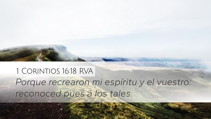1 Corintios 16:18 RVA Bible Verse Image