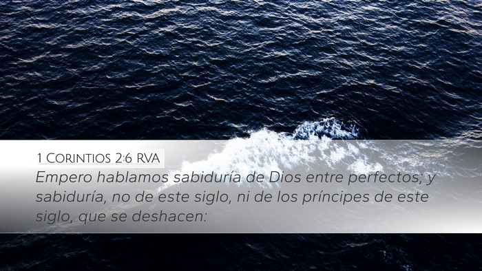 1 Corintios 2:6 RVA Bible Verse Image