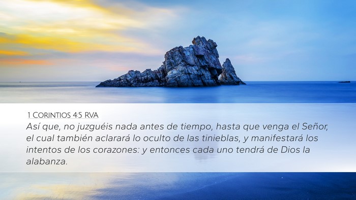 1 Corintios 4:5 RVA Bible Verse Image