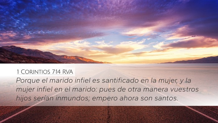 1 Corintios 7:14 RVA Bible Verse Image