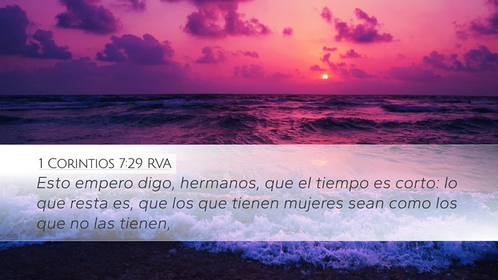 1 Corintios 7:29 RVA Bible Verse Image