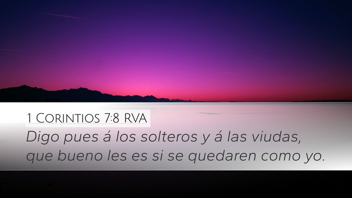1 Corintios 7:8 RVA Bible Verse Image