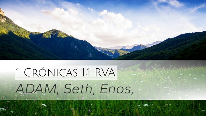 1 Crónicas 1:1 RVA Bible Verse Image