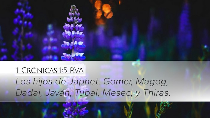 1 Crónicas 1:5 RVA Bible Verse Image