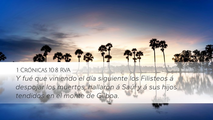 1 Crónicas 10:8 RVA Bible Verse Image