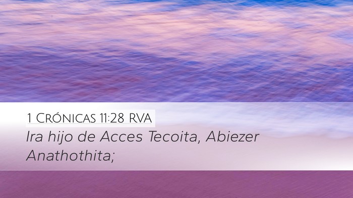 1 Crónicas 11:28 RVA Bible Verse Image