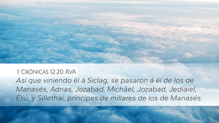 1 Crónicas 12:20 RVA Bible Verse Image