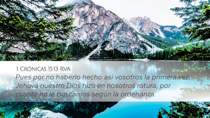 1 Crónicas 15:13 RVA Bible Verse Image