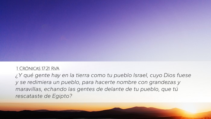 1 Crónicas 17:21 RVA Bible Verse Image