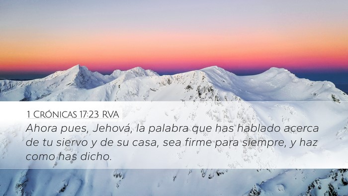 1 Crónicas 17:23 RVA Bible Verse Image