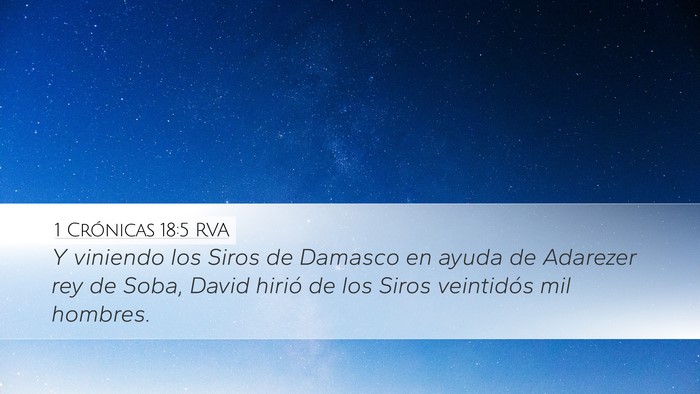 1 Crónicas 18:5 RVA Bible Verse Image