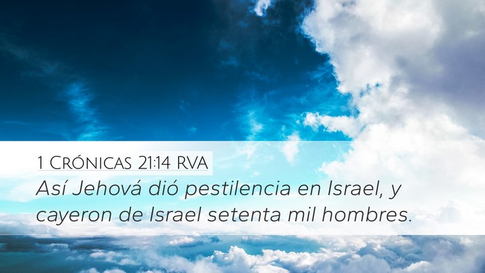 1 Crónicas 21:14 RVA Bible Verse Image