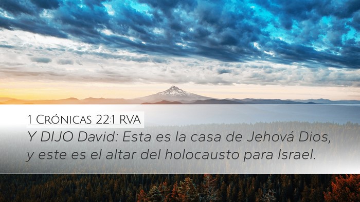 1 Crónicas 22:1 RVA Bible Verse Image