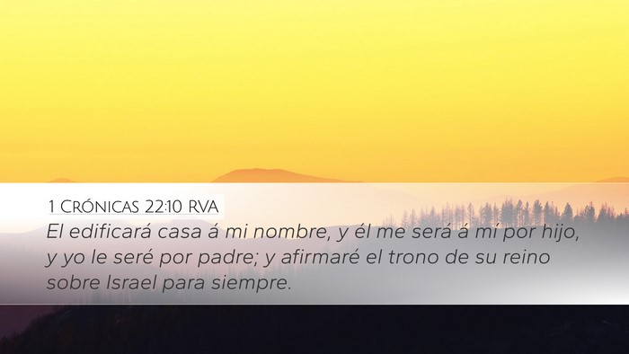 1 Crónicas 22:10 RVA Bible Verse Image