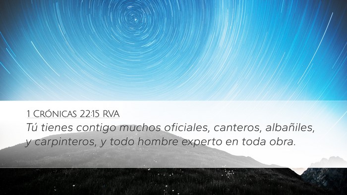 1 Crónicas 22:15 RVA Bible Verse Image