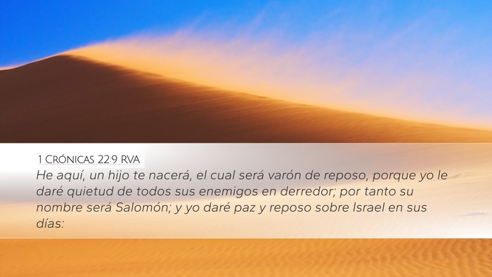 1 Crónicas 22:9 RVA Bible Verse Image
