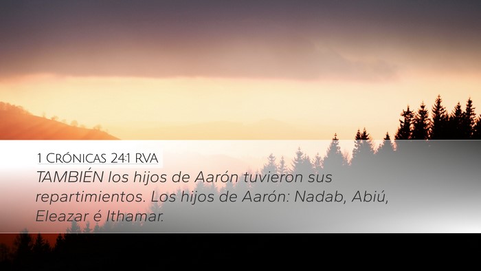 1 Crónicas 24:1 RVA Bible Verse Image