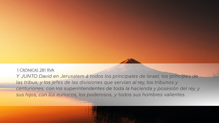 1 Crónicas 28:1 RVA Bible Verse Image