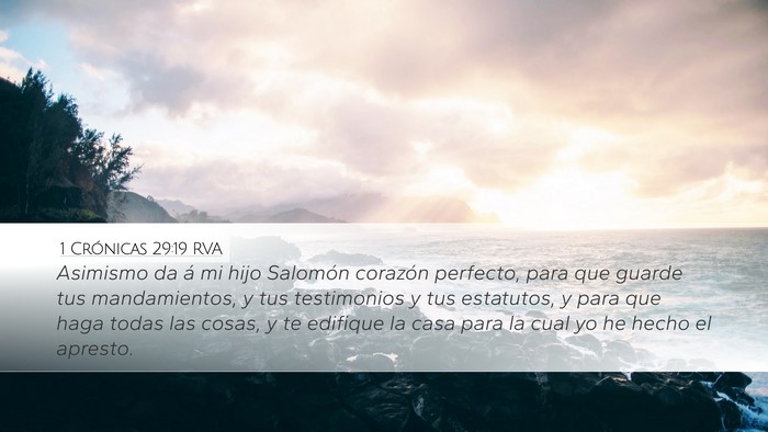 1 Crónicas 29:19 RVA Bible Verse Image