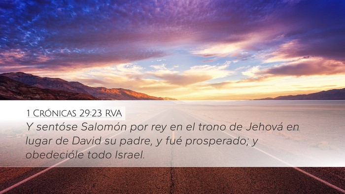 1 Crónicas 29:23 RVA Bible Verse Image