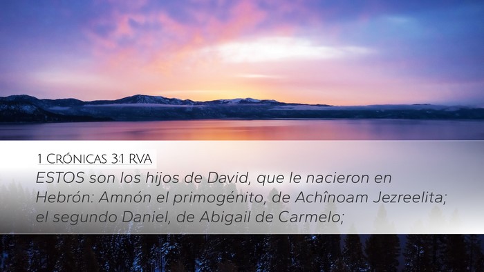 1 Crónicas 3:1 RVA Bible Verse Image
