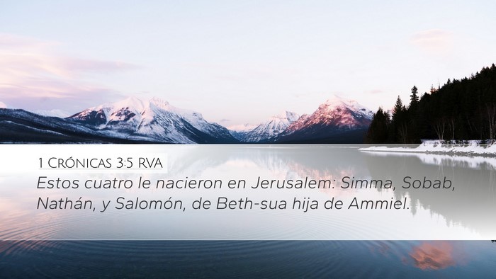 1 Crónicas 3:5 RVA Bible Verse Image