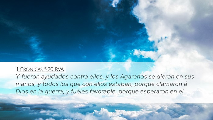 1 Crónicas 5:20 RVA Bible Verse Image