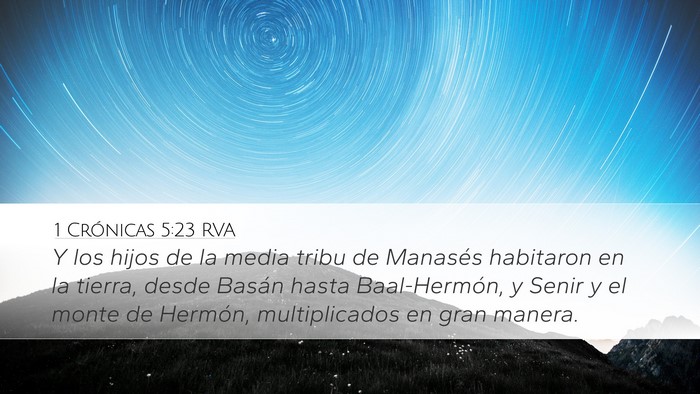 1 Crónicas 5:23 RVA Bible Verse Image