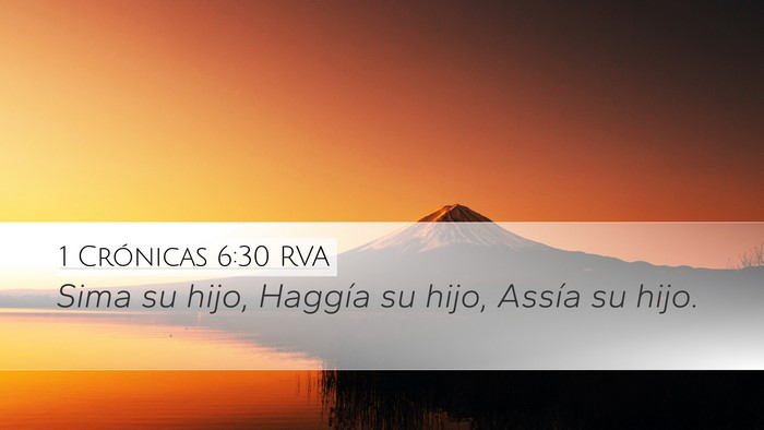 1 Crónicas 6:30 RVA Bible Verse Image