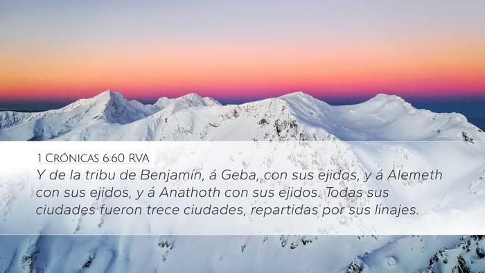 1 Crónicas 6:60 RVA Bible Verse Image