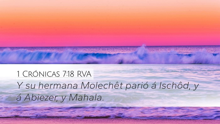 1 Crónicas 7:18 RVA Desktop Wallpaper - Y su hermana Molechêt parió á Ischôd, y á - Desktop Bible Verse Wallpaper