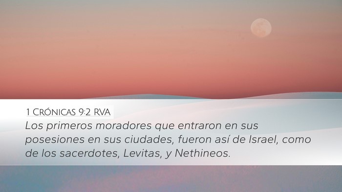 1 Crónicas 9:2 RVA Bible Verse Image