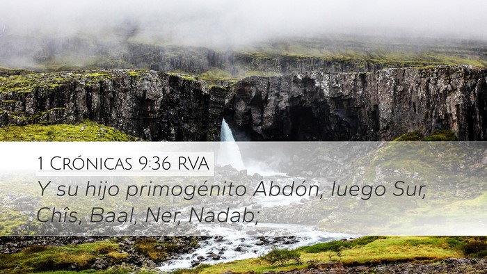 1 Crónicas 9:36 RVA Bible Verse Image