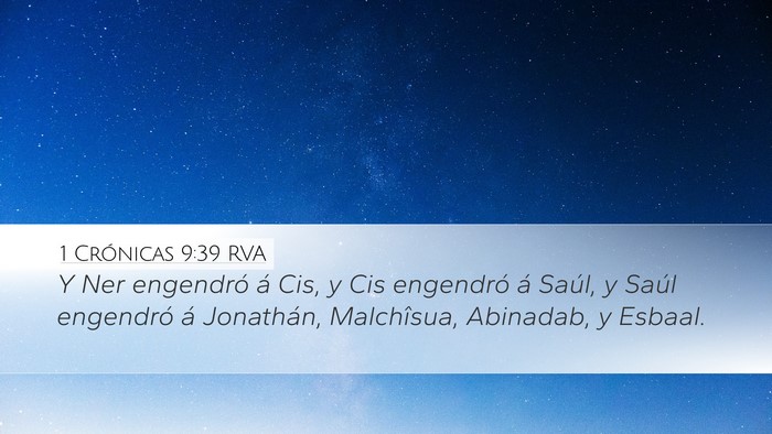 1 Crónicas 9:39 RVA Bible Verse Image