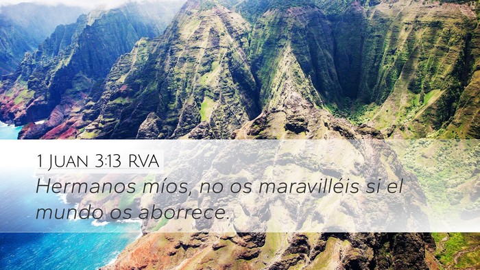 1 Juan 3:13 RVA Desktop Wallpaper - Hermanos míos, no os maravilléis si el mundo os - Desktop Bible Verse Wallpaper