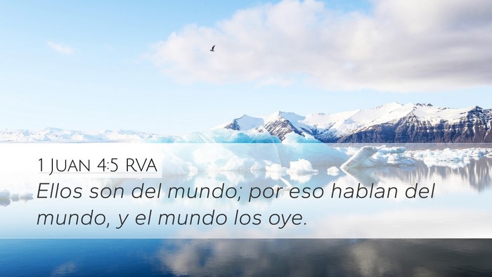 1 Juan 4:5 RVA Bible Verse Image