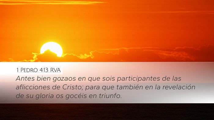 1 Pedro 4:13 RVA Bible Verse Image