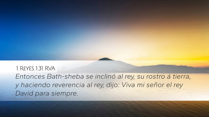 1 Reyes 1:31 RVA Bible Verse Image