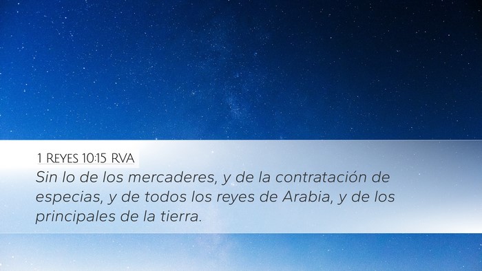 1 Reyes 10:15 RVA Bible Verse Image