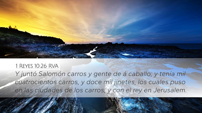 1 Reyes 10:26 RVA Bible Verse Image