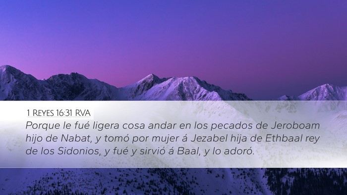 1 Reyes 16:31 RVA Bible Verse Image