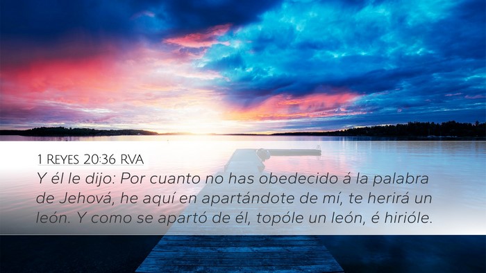 1 Reyes 20:36 RVA Bible Verse Image