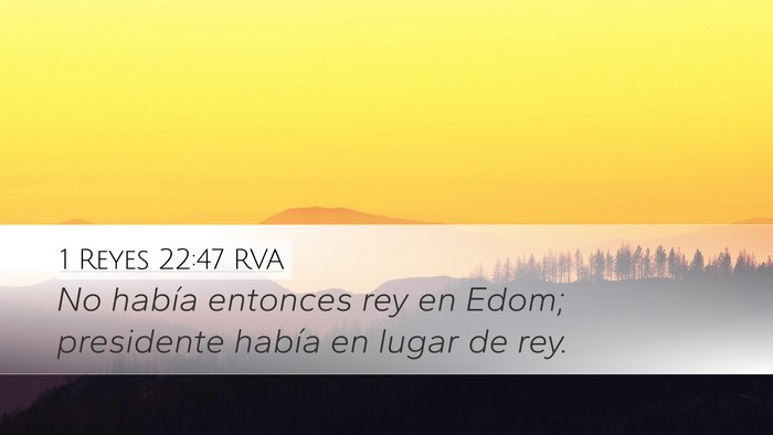 1 Reyes 22:47 RVA Bible Verse Image