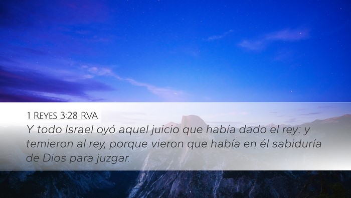1 Reyes 3:28 RVA Bible Verse Image