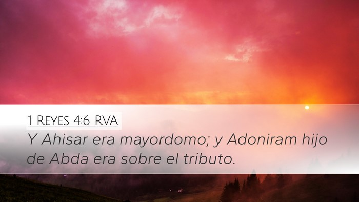 1 Reyes 4:6 RVA Bible Verse Image