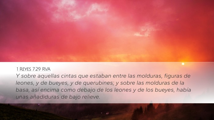 1 Reyes 7:29 RVA Bible Verse Image