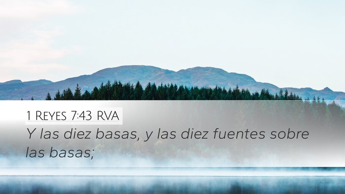 1 Reyes 7:43 RVA Desktop Wallpaper - Y las diez basas, y las diez fuentes sobre las - Desktop Bible Verse Wallpaper