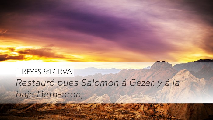 1 Reyes 9:17 RVA Bible Verse Image