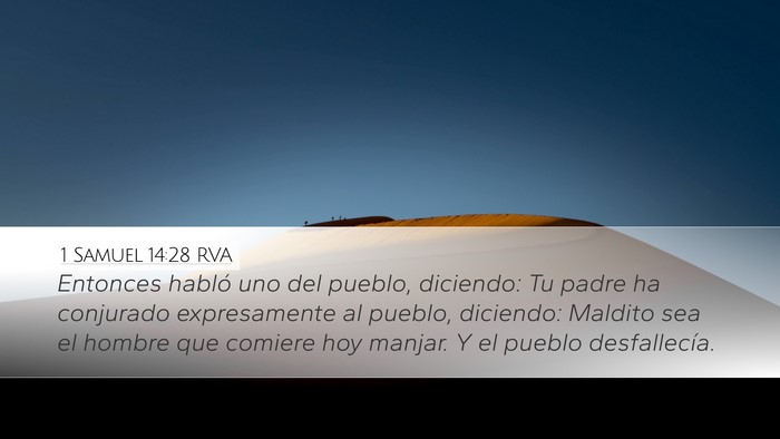 1 Samuel 14:28 RVA Bible Verse Image