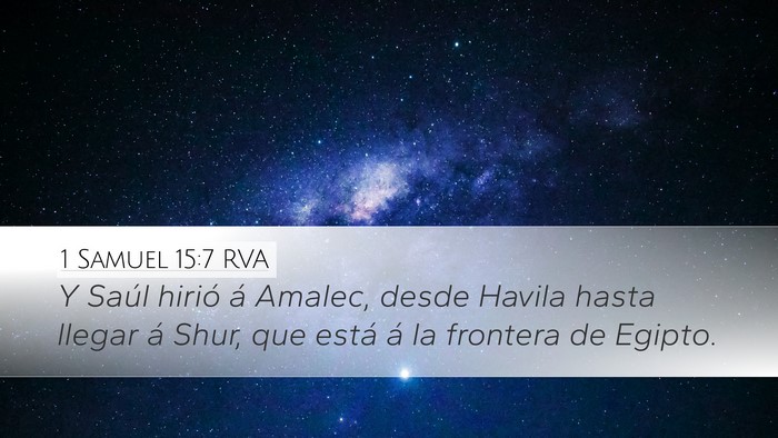 1 Samuel 15:7 RVA Bible Verse Image